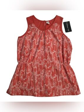 ExOfficio Lazuli Convertible Sleeveless Travel Dress Coral Orange Large NWT